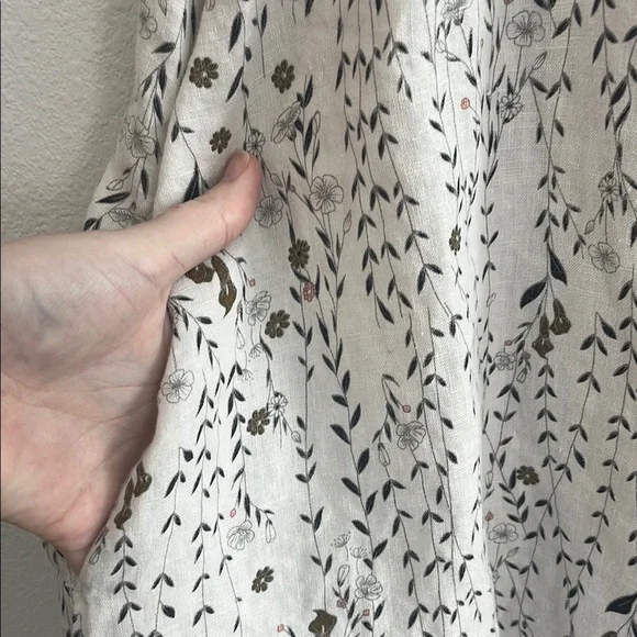 Rachel Zoe Los Angles Linen Floral Shift Dress Size M - Picture 4 of 6
